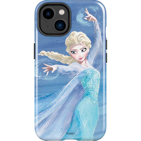 Disney Frozen Elsa Icy Powers Art iPhone 14 Plus Impact Case