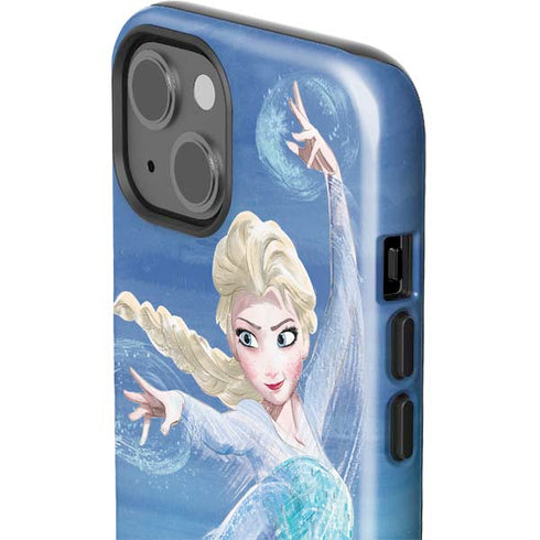 Disney Frozen Elsa Icy Powers Art iPhone 15 Plus Impact Case
