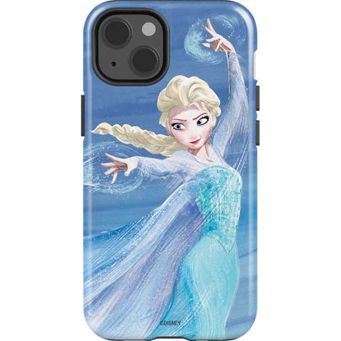 Disney Frozen Elsa Icy Powers Art iPhone 15 Impact Case