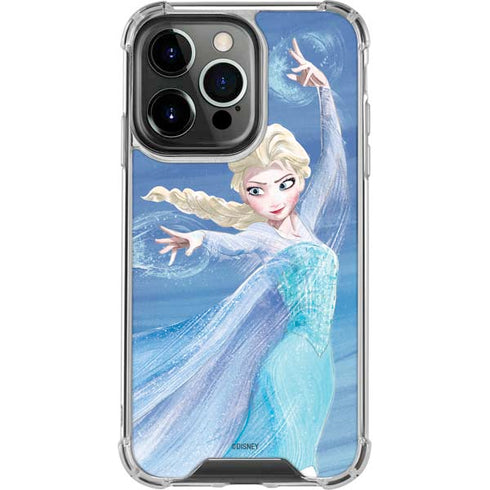 Disney Frozen Elsa Icy Powers Art iPhone 14 Pro Clear Case