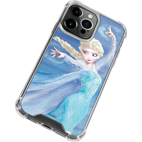 Disney Frozen Elsa Icy Powers Art iPhone 15 Pro Clear Case