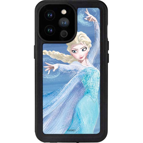 Disney Frozen Elsa Icy Powers Art iPhone 14 Pro Max Waterproof Case