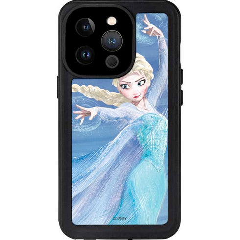 Disney Frozen Elsa Icy Powers Art iPhone 14 Pro Waterproof Case
