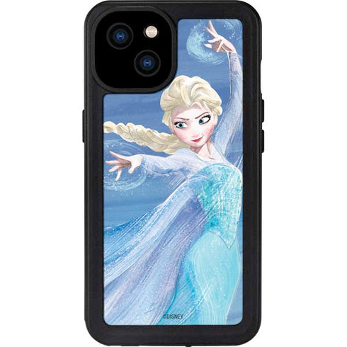 Disney Frozen Elsa Icy Powers Art iPhone 15 Plus Waterproof Case