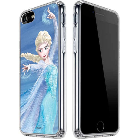 Disney Frozen Elsa Icy Powers Art iPhone SE (2nd & 3rd Gen) Clear Case