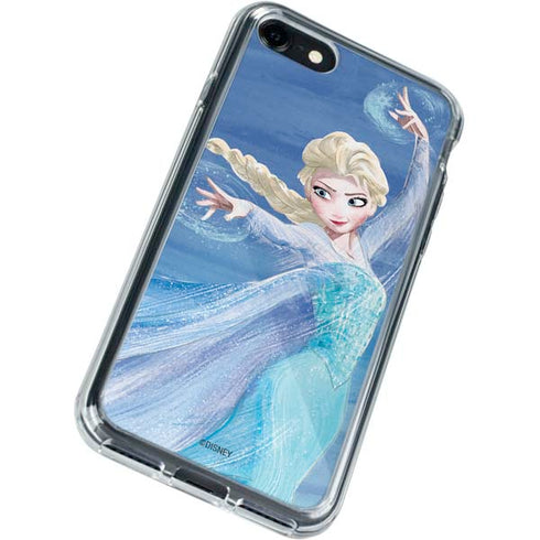 Disney Frozen Elsa Icy Powers Art iPhone SE (2nd & 3rd Gen) Clear Case
