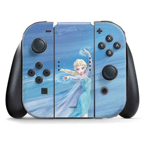 Disney Frozen Elsa Icy Powers Art Nintendo Switch (2017-2021) Joy-Con Controller Skin