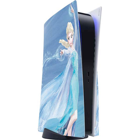 Disney Frozen Elsa Icy Powers Art PS5 Console Skin