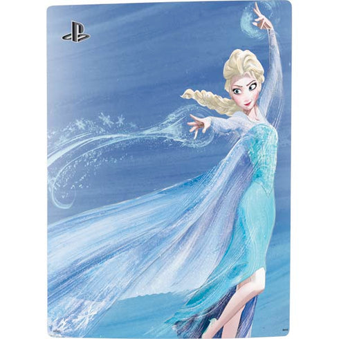 Disney Frozen Elsa Icy Powers Art PS5 Console Skin