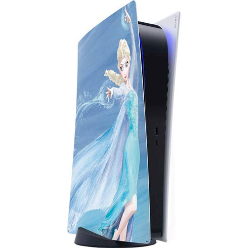 Disney Frozen Elsa Icy Powers Art PS5 Digital Edition Console Skin