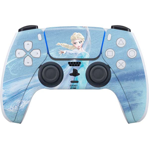 Disney Frozen Elsa Icy Powers Art PS5 Controller Skin