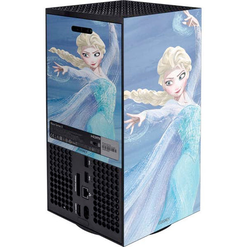 Disney Frozen Elsa Icy Powers Art Xbox Series X Console Skin