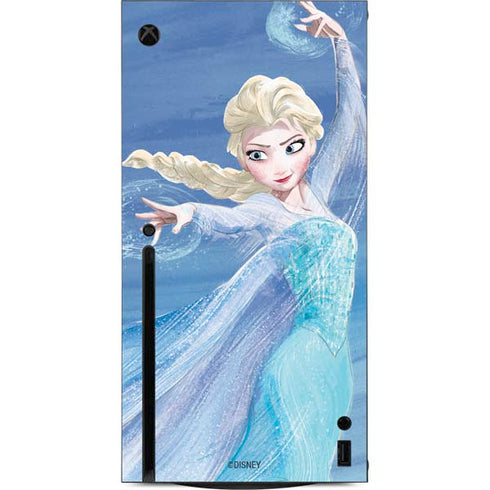 Disney Frozen Elsa Icy Powers Art Xbox Series X Console Skin