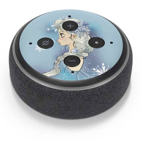 Disney Frozen Elsa Side Portrait Art Amazon Echo Dot Skin