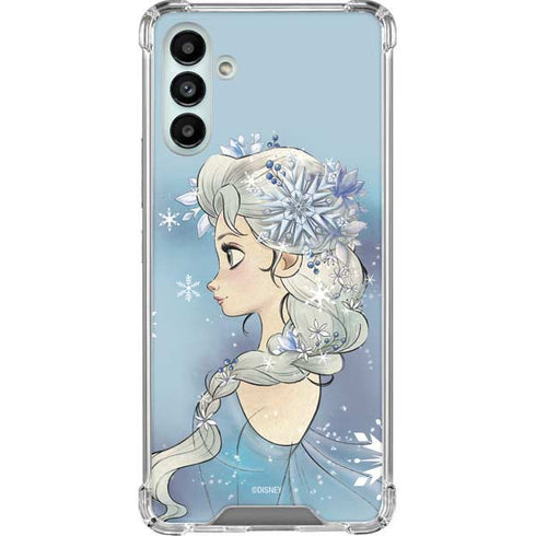 Disney Frozen Elsa Side Portrait Art Galaxy A13 5G Clear Case