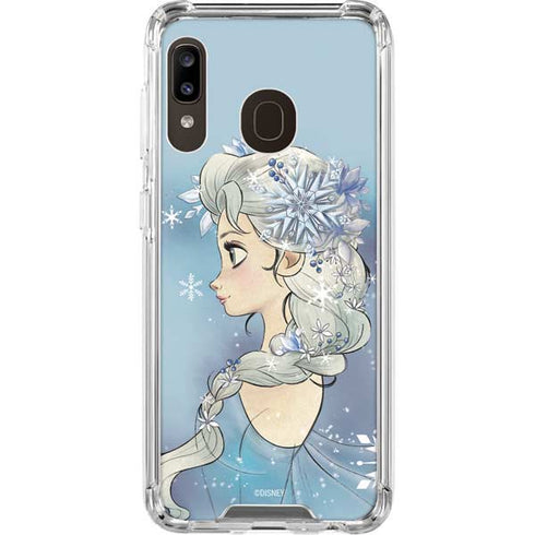 Disney Frozen Elsa Side Portrait Art Galaxy A30 Clear Case