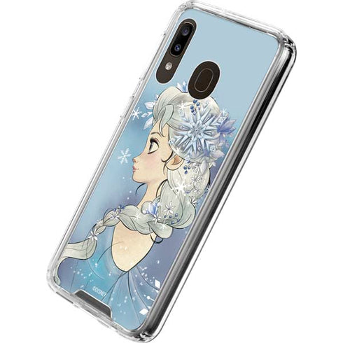 Disney Frozen Elsa Side Portrait Art Galaxy A30 Clear Case