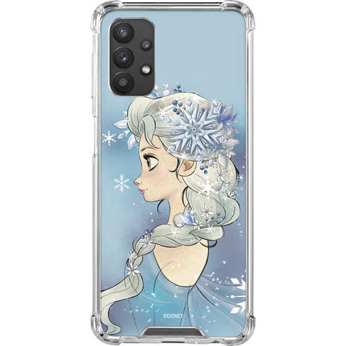 Disney Frozen Elsa Side Portrait Art Galaxy A32 5G Clear Case