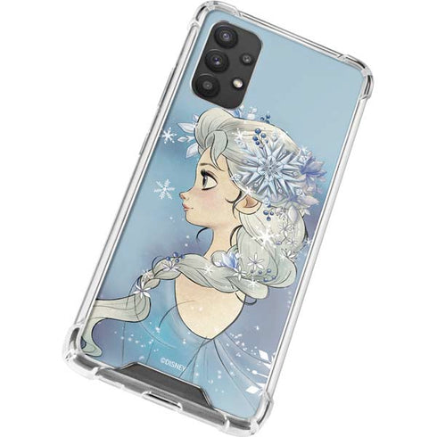 Disney Frozen Elsa Side Portrait Art Galaxy A32 5G Clear Case