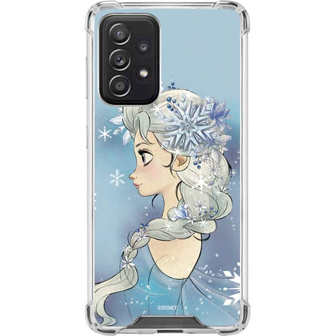 Disney Frozen Elsa Side Portrait Art Galaxy A52 5G Clear Case