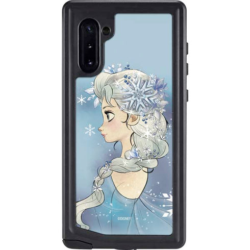 Disney Frozen Elsa Side Portrait Art Galaxy Note 10 Waterproof Case