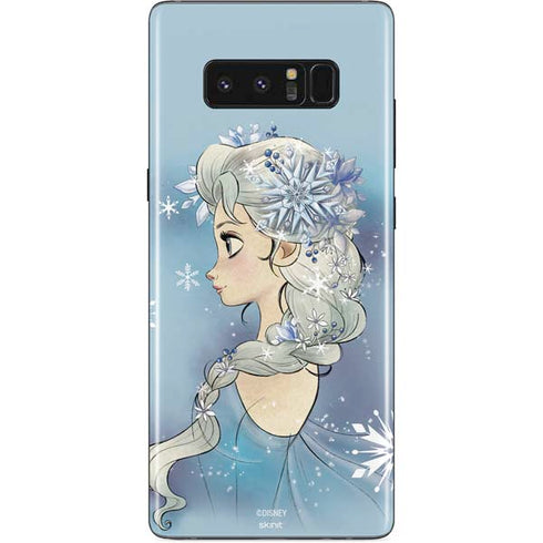 Disney Frozen Elsa Side Portrait Art Galaxy Note 8 Skin
