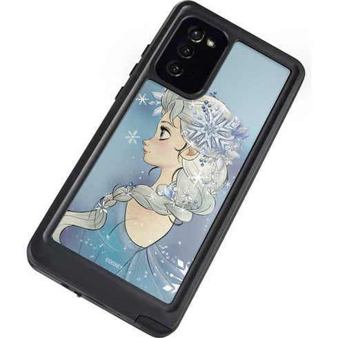 Disney Frozen Elsa Side Portrait Art Galaxy Note20 5G Waterproof Case