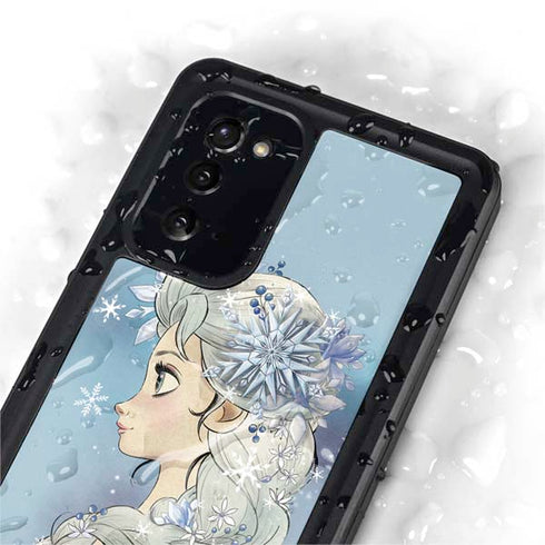 Disney Frozen Elsa Side Portrait Art Galaxy Note20 5G Waterproof Case