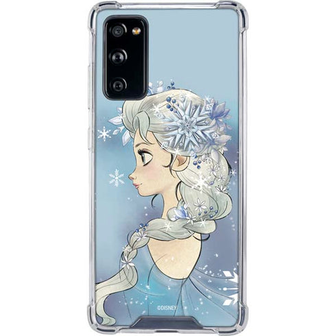 Disney Frozen Elsa Side Portrait Art Galaxy S20 FE Clear Case