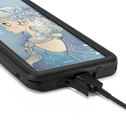 Disney Frozen Elsa Side Portrait Art Galaxy S20 Waterproof Case