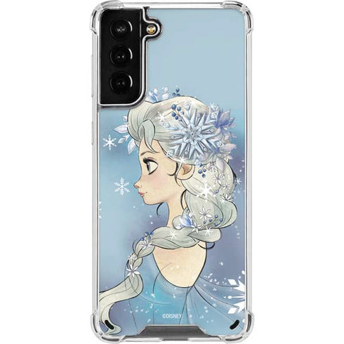 Disney Frozen Elsa Side Portrait Art Galaxy S21 Plus 5G Clear Case