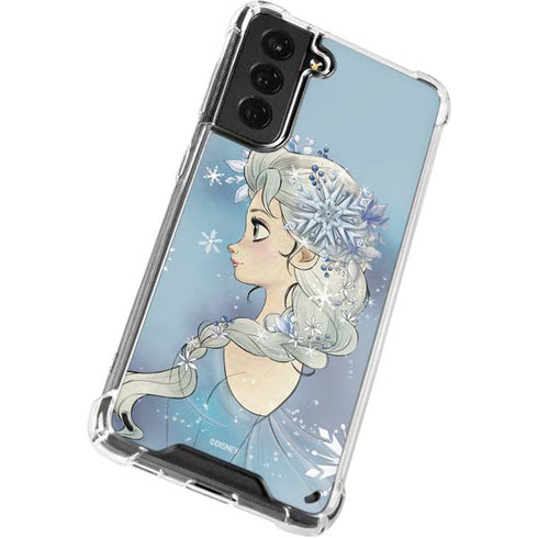 Disney Frozen Elsa Side Portrait Art Galaxy S21 Plus 5G Clear Case