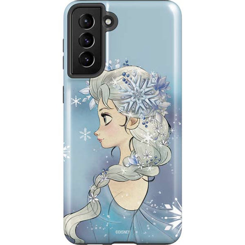 Disney Frozen Elsa Side Portrait Art Galaxy S21 Plus 5G Pro Case