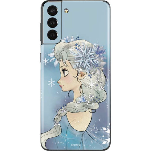 Disney Frozen Elsa Side Portrait Art Galaxy S21 Plus 5G Skin