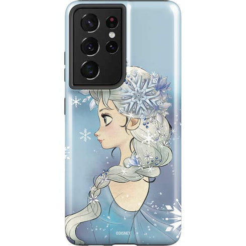 Disney Frozen Elsa Side Portrait Art Galaxy S21 Ultra 5G Pro Case