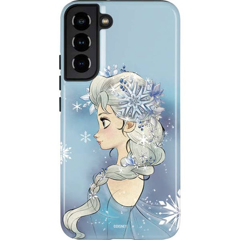 Disney Frozen Elsa Side Portrait Art Galaxy S22 Plus Pro Case