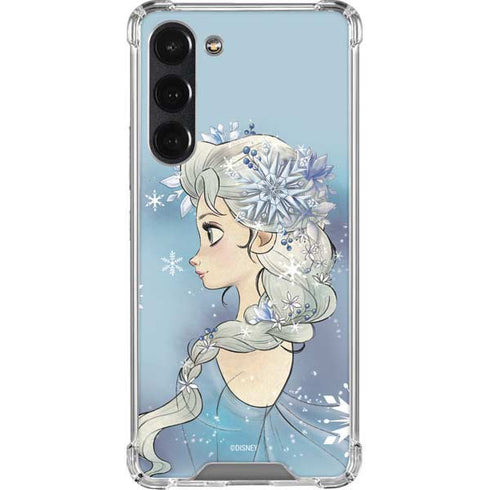 Disney Frozen Elsa Side Portrait Art Galaxy S23 Plus Clear Case