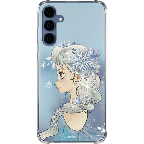 Disney Frozen Elsa Side Portrait Art Galaxy S24 Clear Case