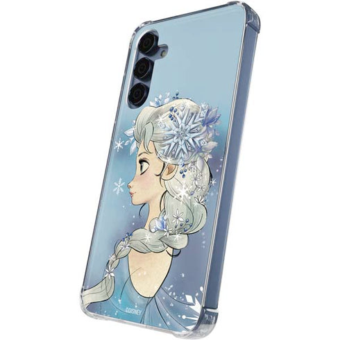 Disney Frozen Elsa Side Portrait Art Galaxy S24 Clear Case