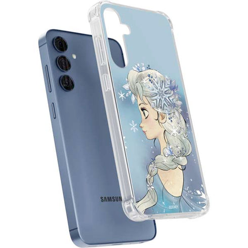 Disney Frozen Elsa Side Portrait Art Galaxy S24 Clear Case