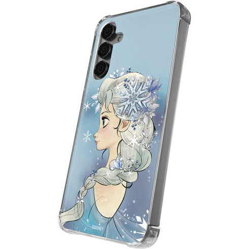 Disney Frozen Elsa Side Portrait Art Galaxy S24 Plus Clear Case