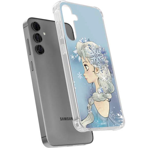 Disney Frozen Elsa Side Portrait Art Galaxy S24 Plus Clear Case