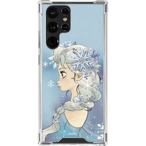 Disney Frozen Elsa Side Portrait Art Galaxy S24 Ultra Clear Case