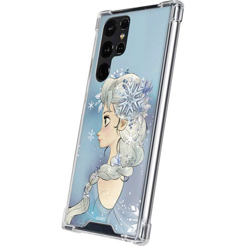 Disney Frozen Elsa Side Portrait Art Galaxy S24 Ultra Clear Case