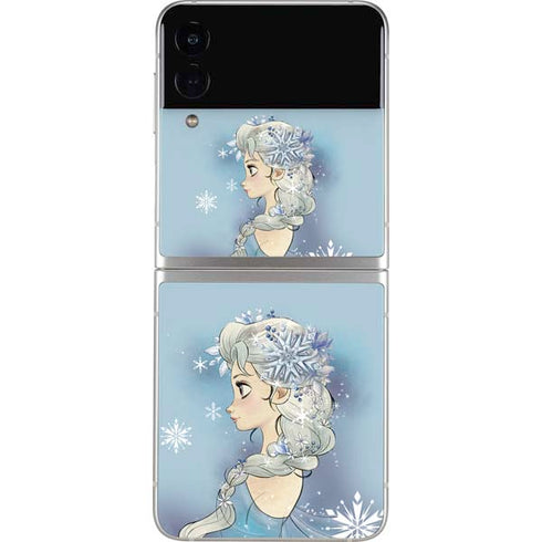 Disney Frozen Elsa Side Portrait Art Galaxy Z Flip3 5G Skin