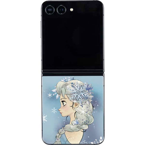 Disney Frozen Elsa Side Portrait Art Galaxy Z Flip5 5G Skin