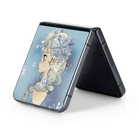 Disney Frozen Elsa Side Portrait Art Galaxy Z Flip5 5G Skin