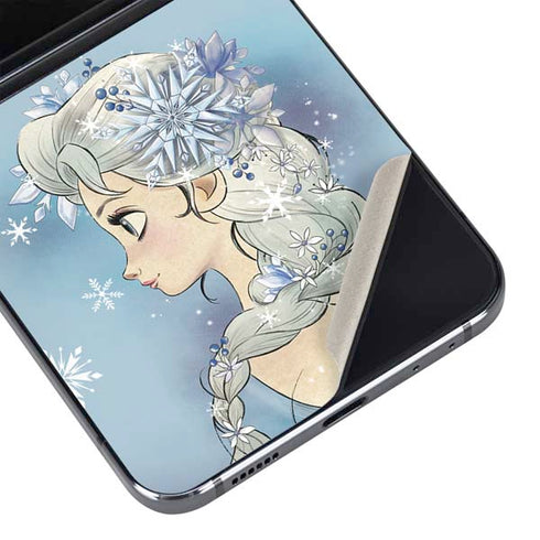 Disney Frozen Elsa Side Portrait Art Galaxy Z Flip5 5G Skin