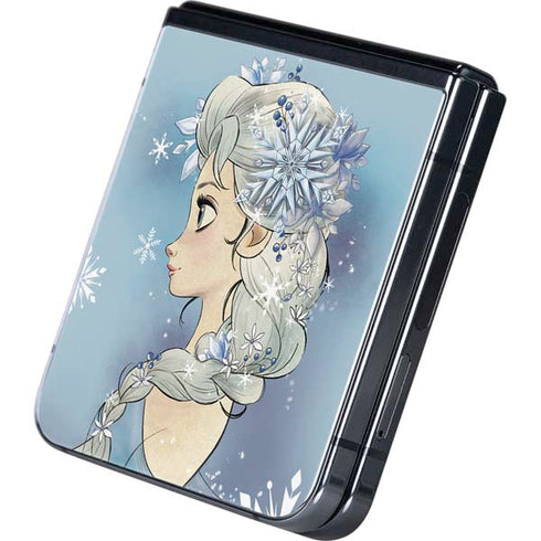 Disney Frozen Elsa Side Portrait Art Galaxy Z Flip5 5G Skin