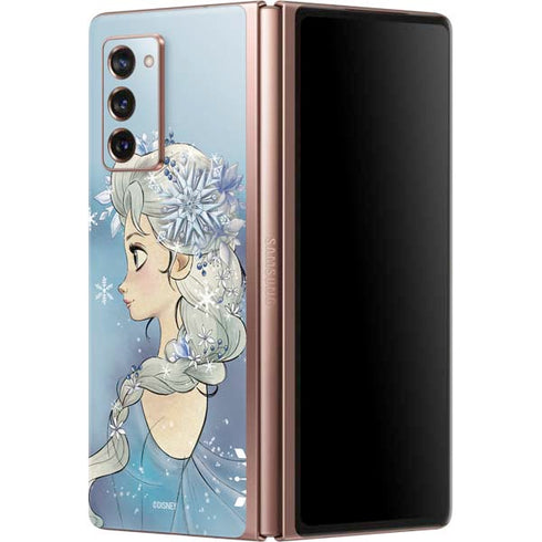 Disney Frozen Elsa Side Portrait Art Galaxy Z Fold2 5G Skin